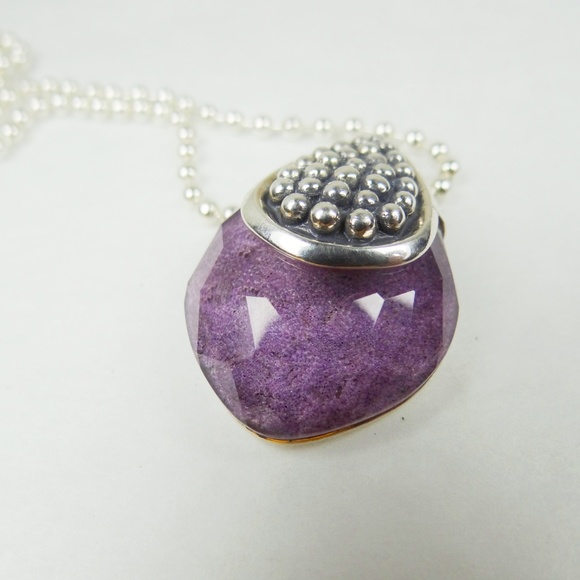 LAGOS Maya Caviar Sterling & Charoite Pendant Necklace - Picture 8 of 10